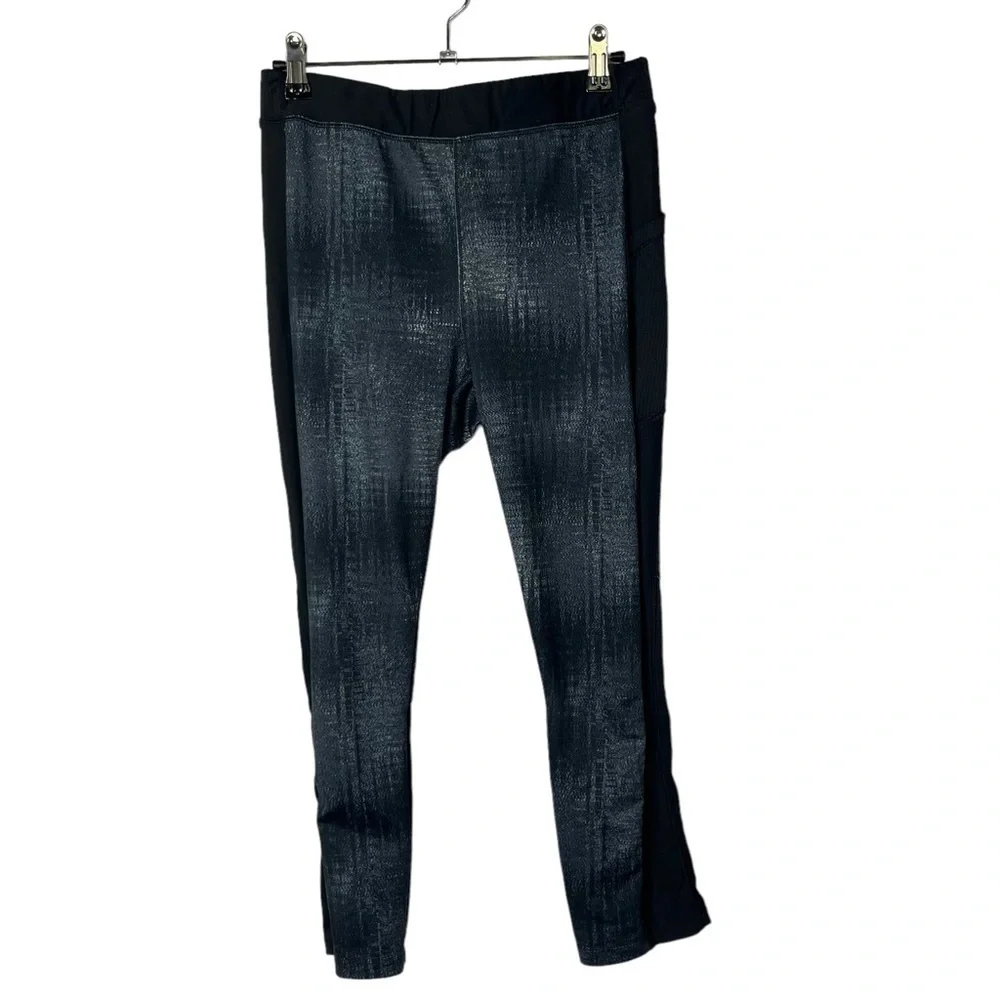 Domyos‎ Decathlon Blue & Black Cropped Athletic Leggings M